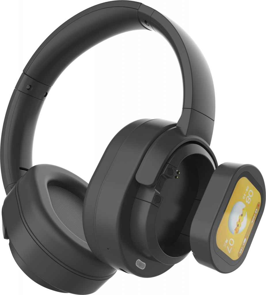 JUNYE JY-BN289 bluetooth Hybrid ANC Headphones with Removable Battery and lcd touchscreen from oem factory